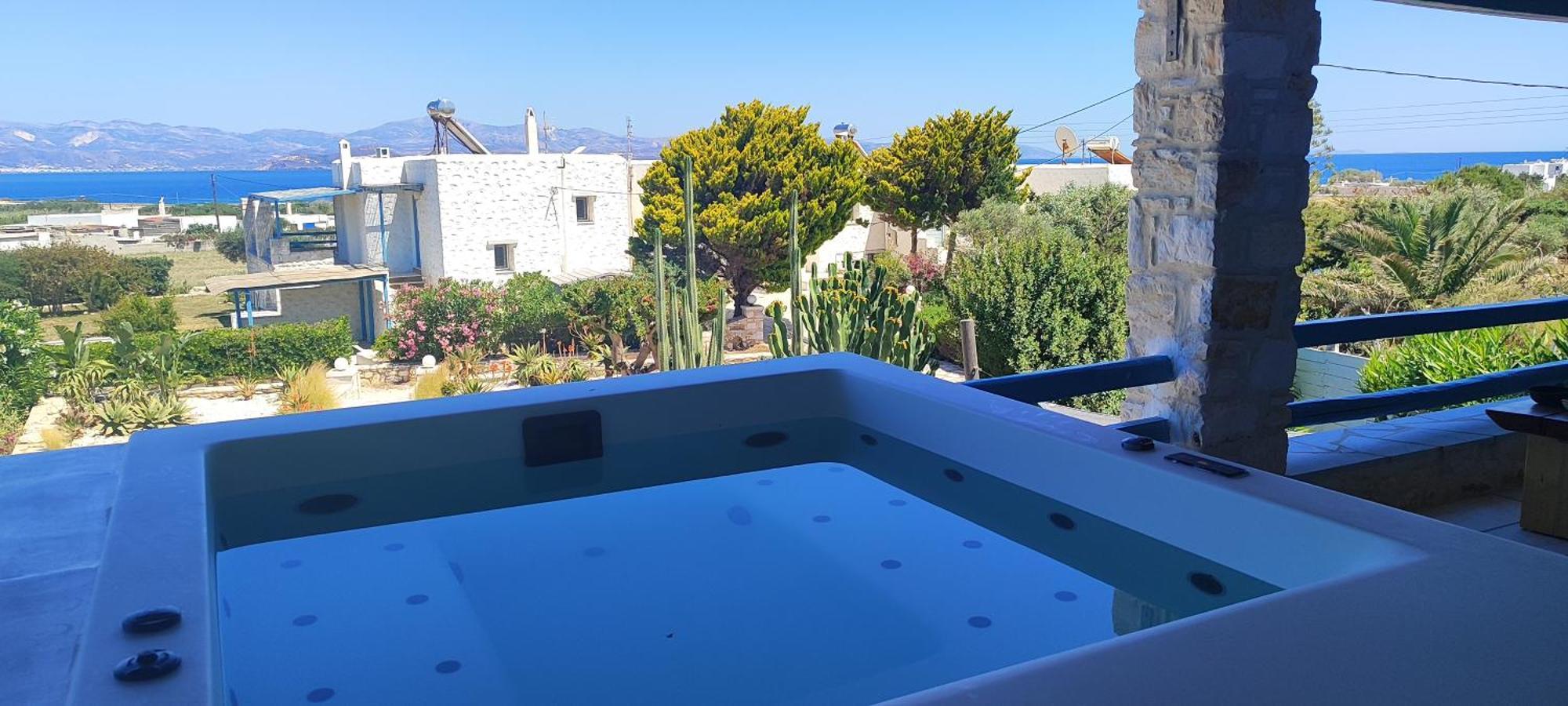 Island Magic - Seaview Villa With Jacuzzi Pool Ambelas Exterior photo