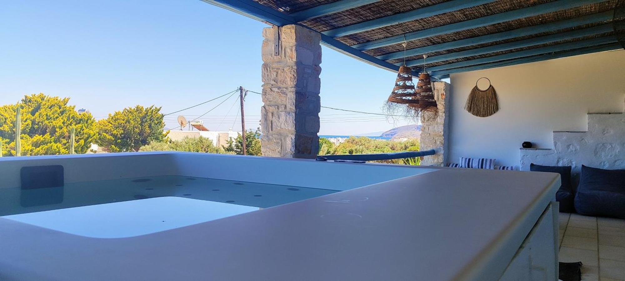 Island Magic - Seaview Villa With Jacuzzi Pool Ambelas Exterior photo